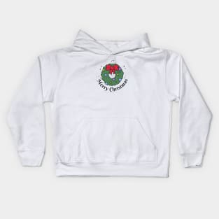 Christmas wreath - Merry Christmas Kids Hoodie